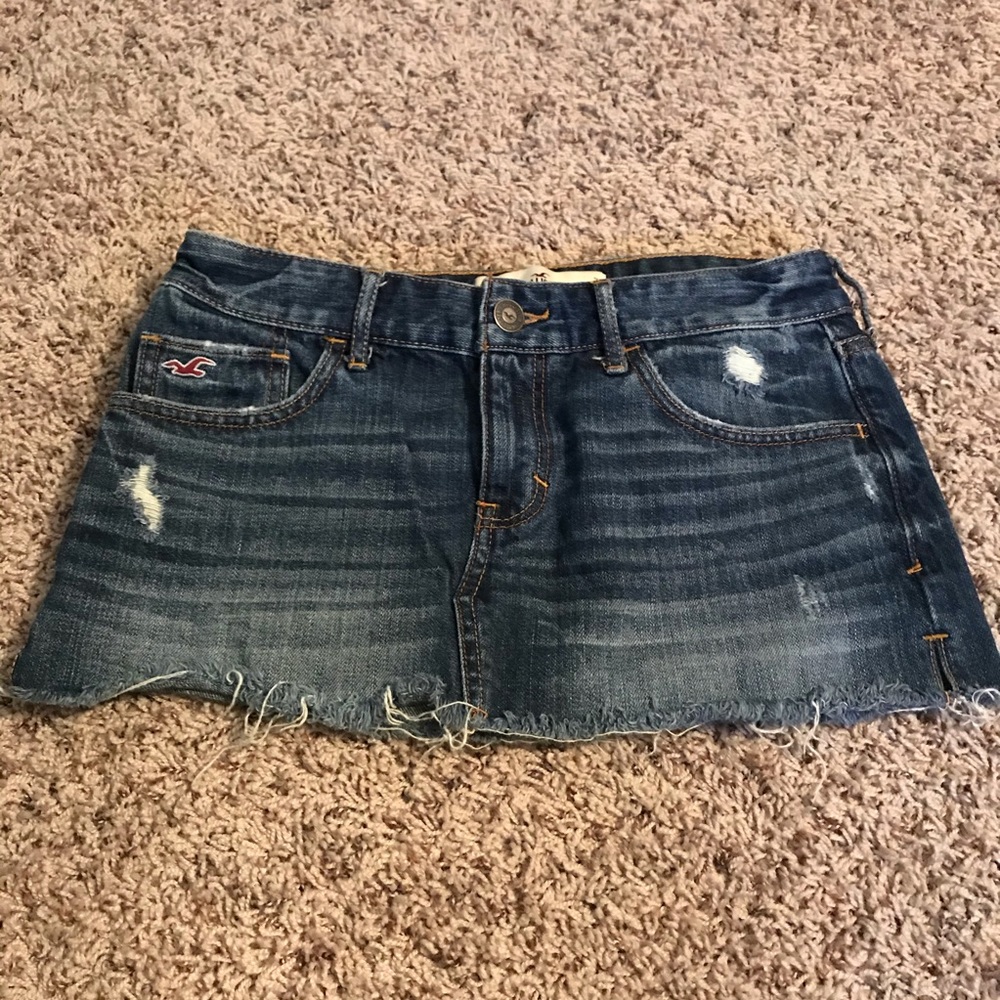 Hollister Distressed Jean Skirt